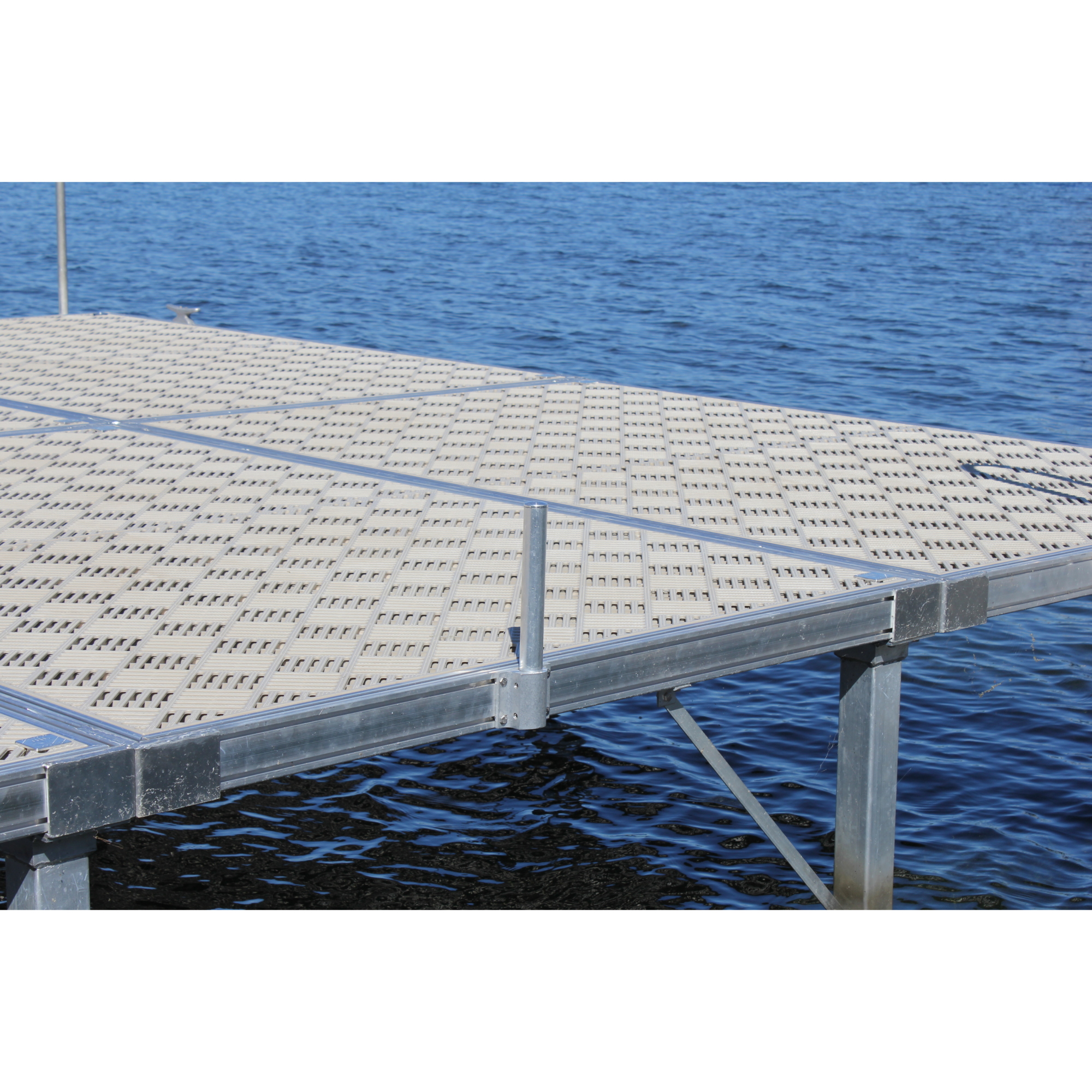 EasyConnect by Alumidock Mooring Post — 8in., Stationary or Floating Dock, Clips in Side Rail, Model# DOCKS:EC-MP